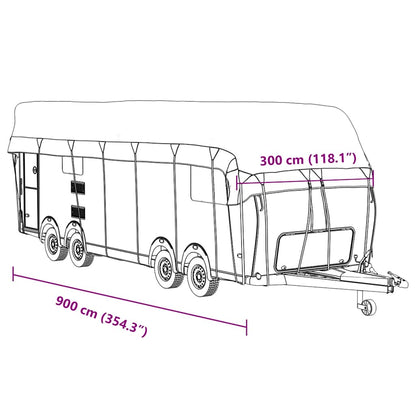 Caravan Roof Cover Grey 900x300 cm Non-woven Fabric