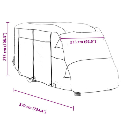 Motorhome Covers Grey 570x235x275 cm Non-woven Fabric