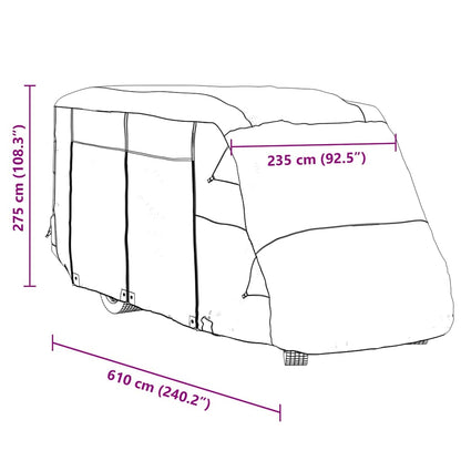 Motorhome Covers Grey 610x235x275 cm Non-woven Fabric
