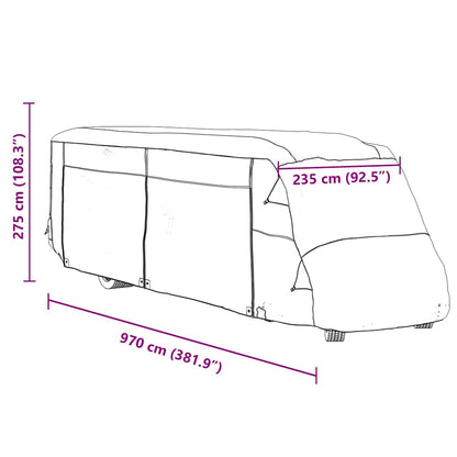 Motorhome Covers Grey 970x235x275 cm Non-woven Fabric