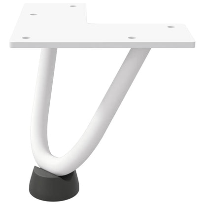 Hairpin Legs for Coffee Table 4 pcs White 10 cm Solid Steel