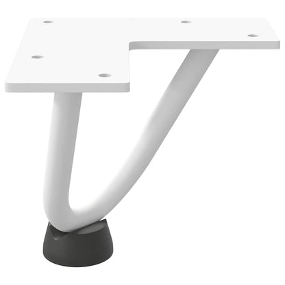 Hairpin Legs for Coffee Table 4 pcs White 10 cm Solid Steel