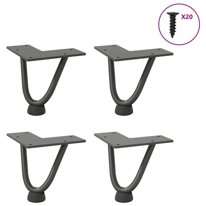 Hairpin Legs for Coffee Table 4 pcs Anthracite 10 cm Solid Steel