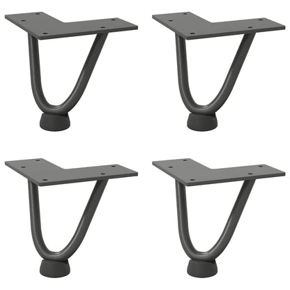 Hairpin Legs for Coffee Table 4 pcs Anthracite 10 cm Solid Steel