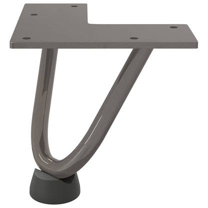 Hairpin Legs for Coffee Table 4 pcs Natural Steel 10 cm Solid Steel