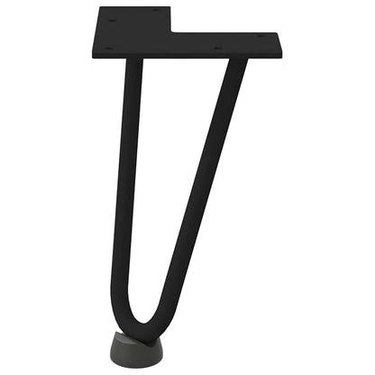 Hairpin Legs for Coffee Table 4 pcs Black 20 cm Solid Steel