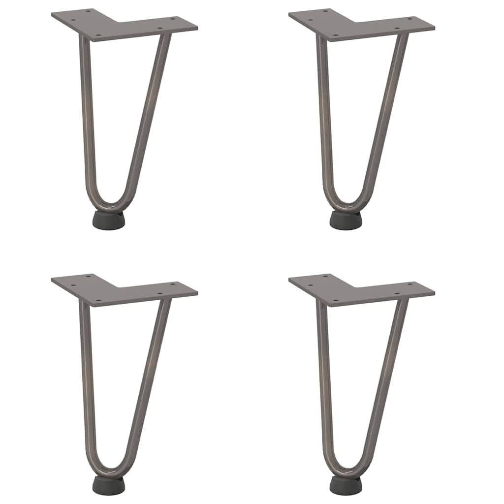 Hairpin Legs for Coffee Table 4 pcs Natural Steel 20 cm Solid Steel