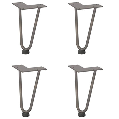 Hairpin Legs for Coffee Table 4 pcs Natural Steel 20 cm Solid Steel
