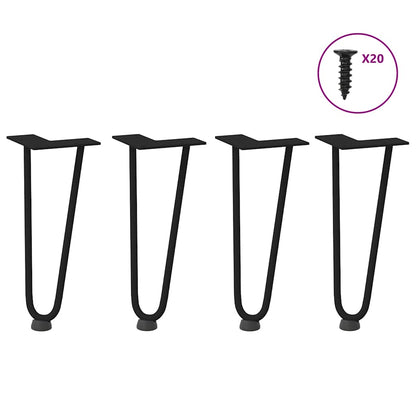 Hairpin Legs for Coffee Table 4 pcs Black 30 cm Solid Steel