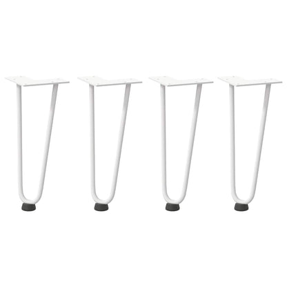 Hairpin Legs for Coffee Table 4 pcs White 30 cm Solid Steel