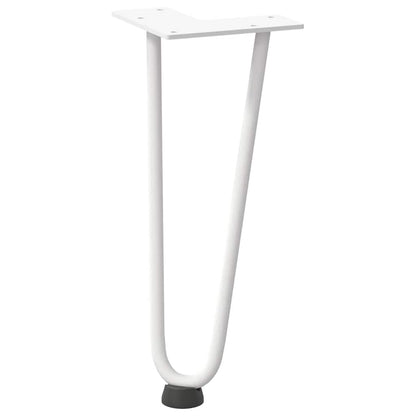 Hairpin Legs for Coffee Table 4 pcs White 30 cm Solid Steel