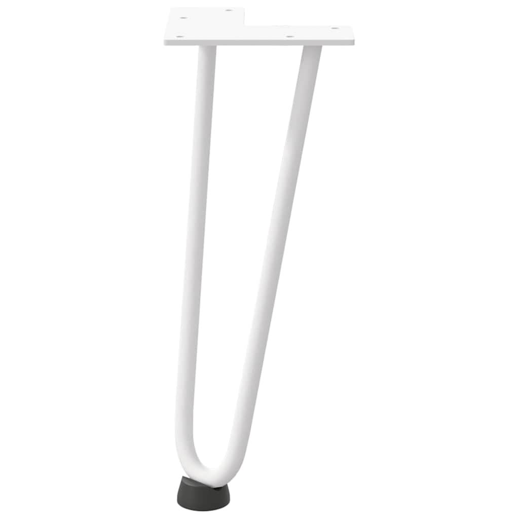 Hairpin Legs for Coffee Table 4 pcs White 30 cm Solid Steel