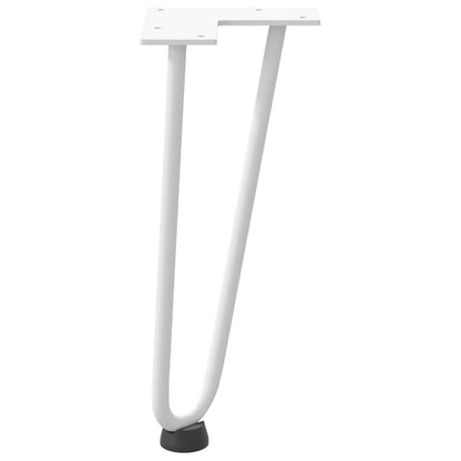 Hairpin Legs for Coffee Table 4 pcs White 30 cm Solid Steel