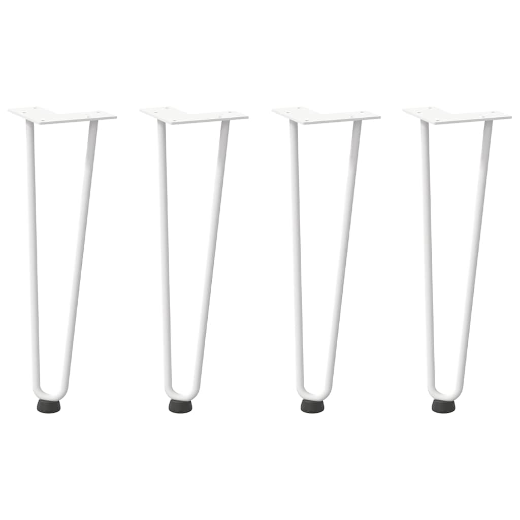 Hairpin Legs for Coffee Table 4 pcs White 42 cm Solid Steel