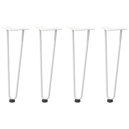 Hairpin Legs for Coffee Table 4 pcs White 42 cm Solid Steel