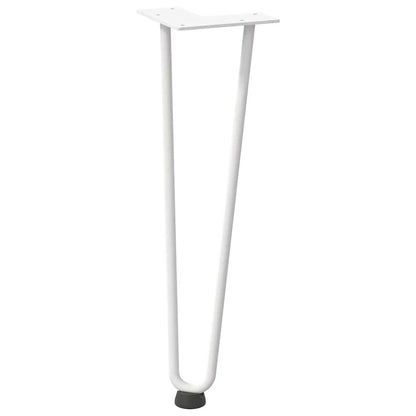 Hairpin Legs for Coffee Table 4 pcs White 42 cm Solid Steel