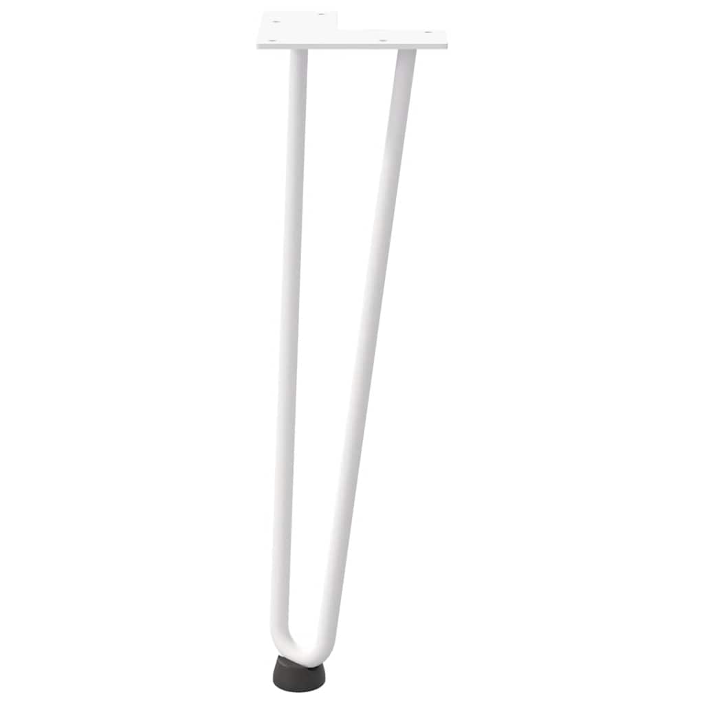 Hairpin Legs for Coffee Table 4 pcs White 42 cm Solid Steel