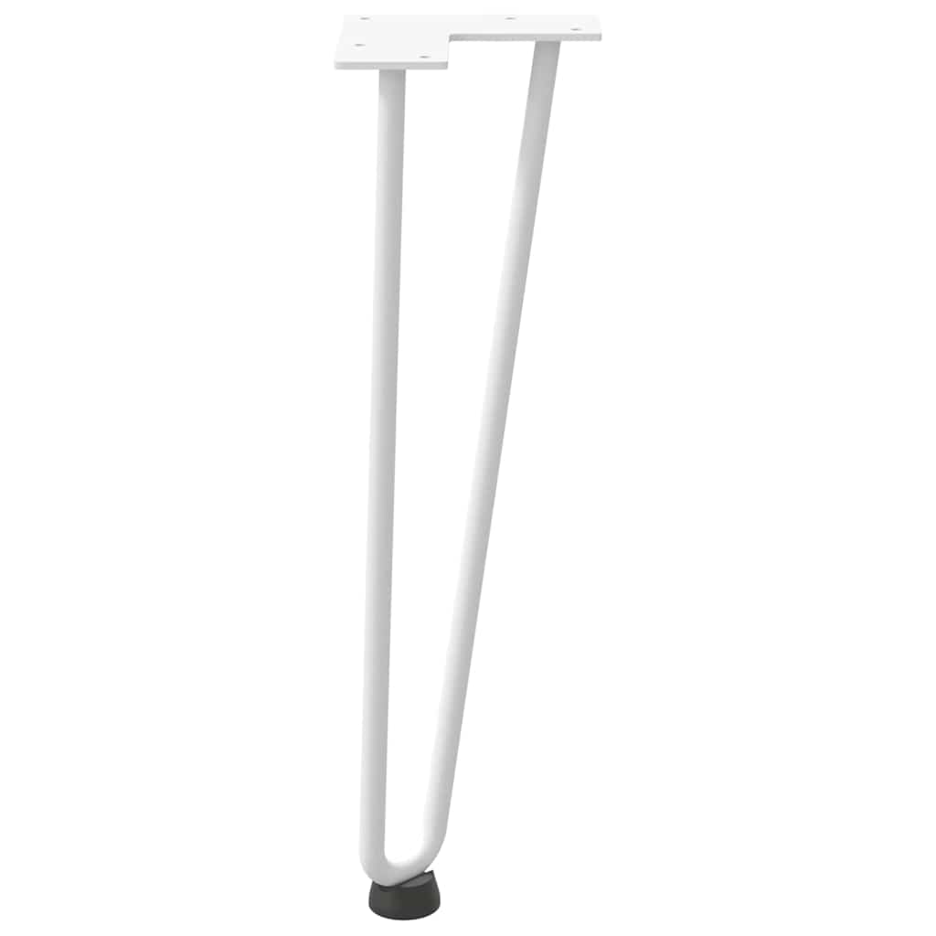 Hairpin Legs for Coffee Table 4 pcs White 42 cm Solid Steel