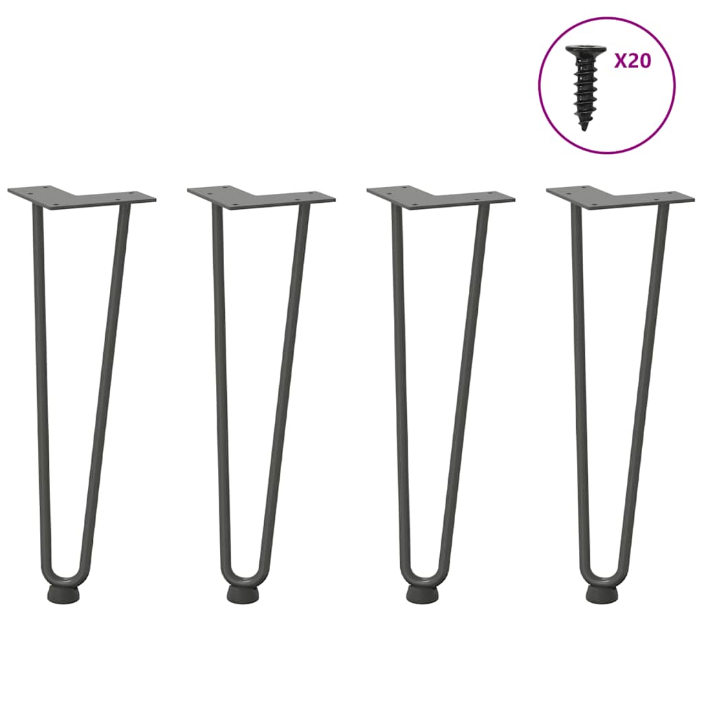 Hairpin Legs for Coffee Table 4 pcs Anthracite 42 cm Solid Steel