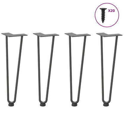 Hairpin Legs for Coffee Table 4 pcs Anthracite 42 cm Solid Steel