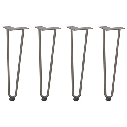 Hairpin Legs for Coffee Table 4 pcs Natural Steel 42 cm Solid Steel