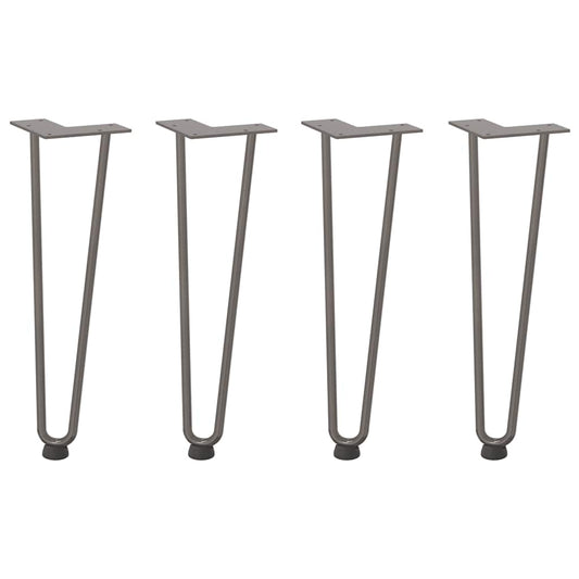 Hairpin Legs for Coffee Table 4 pcs Natural Steel 42 cm Solid Steel