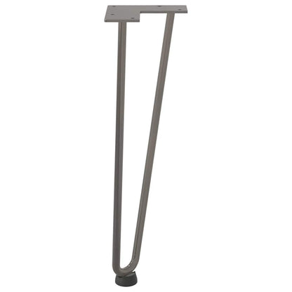 Hairpin Legs for Coffee Table 4 pcs Natural Steel 42 cm Solid Steel