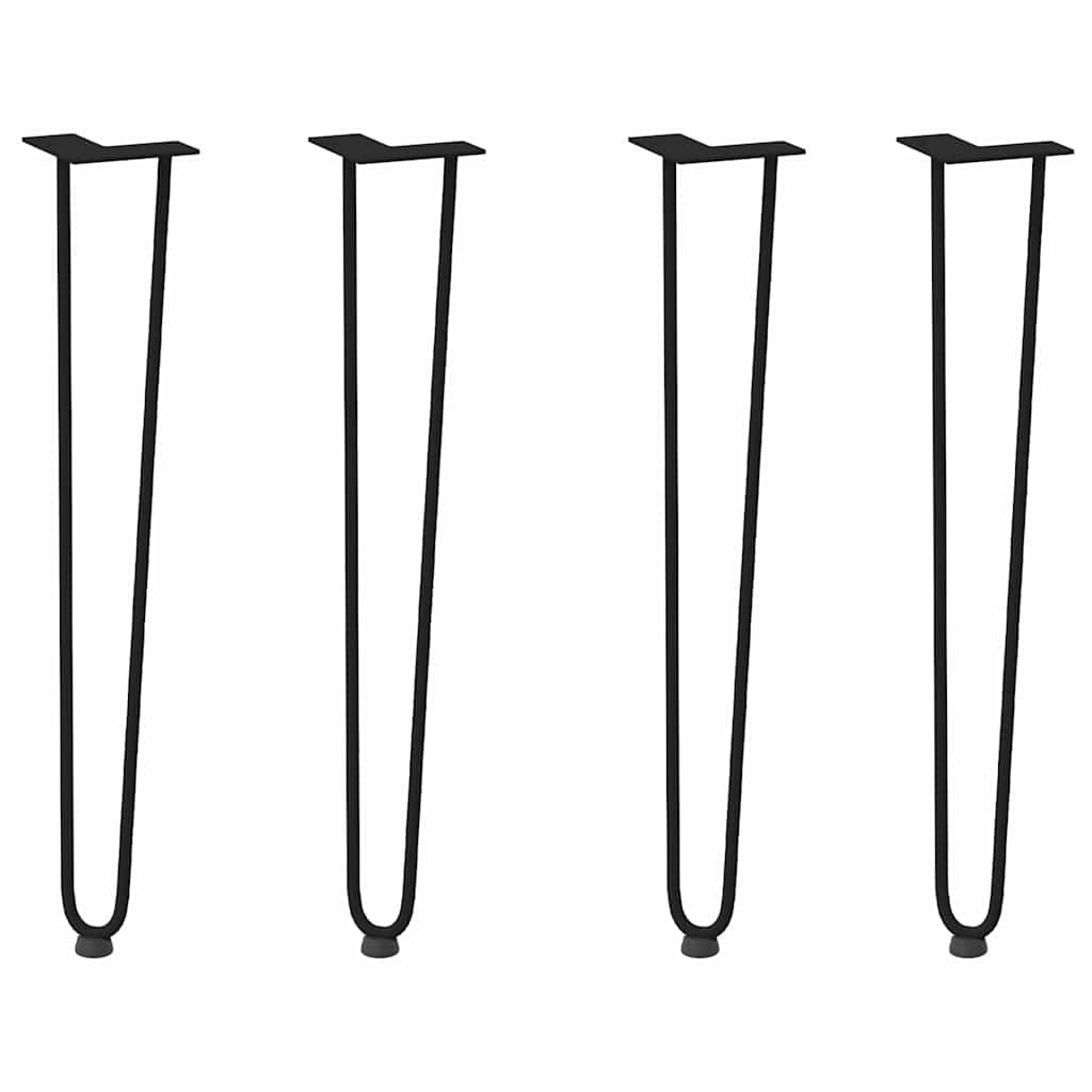 hairpin legs for console tables for Console Table 4 pcs Black 72 cm Solid Steel