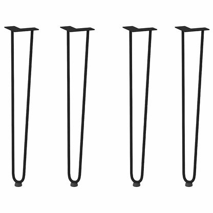 hairpin legs for console tables for Console Table 4 pcs Black 72 cm Solid Steel