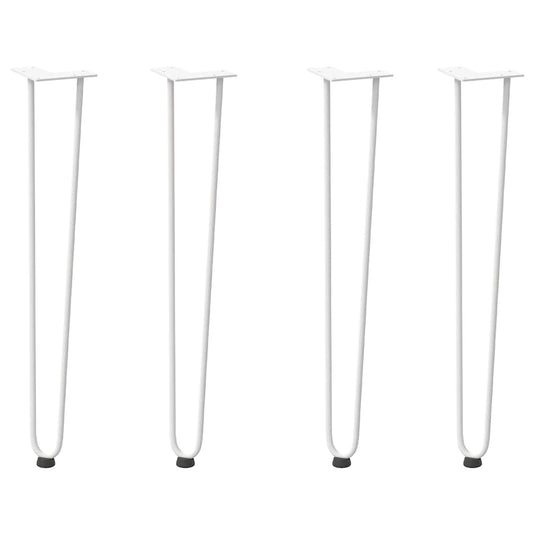 hairpin legs for console tables for Console Table 4 pcs White 72 cm Solid Steel