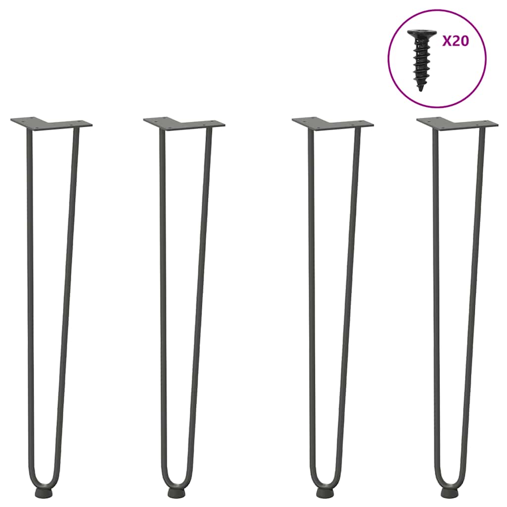 hairpin legs for console tables for Console Table 4 pcs Anthracite 72 cm Solid Steel