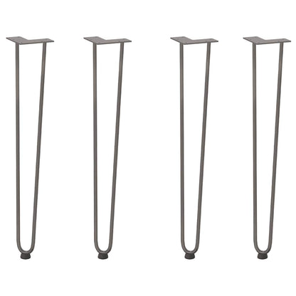 hairpin legs for console tables for Console Table 4 pcs Natural Steel 72 cm Solid Steel
