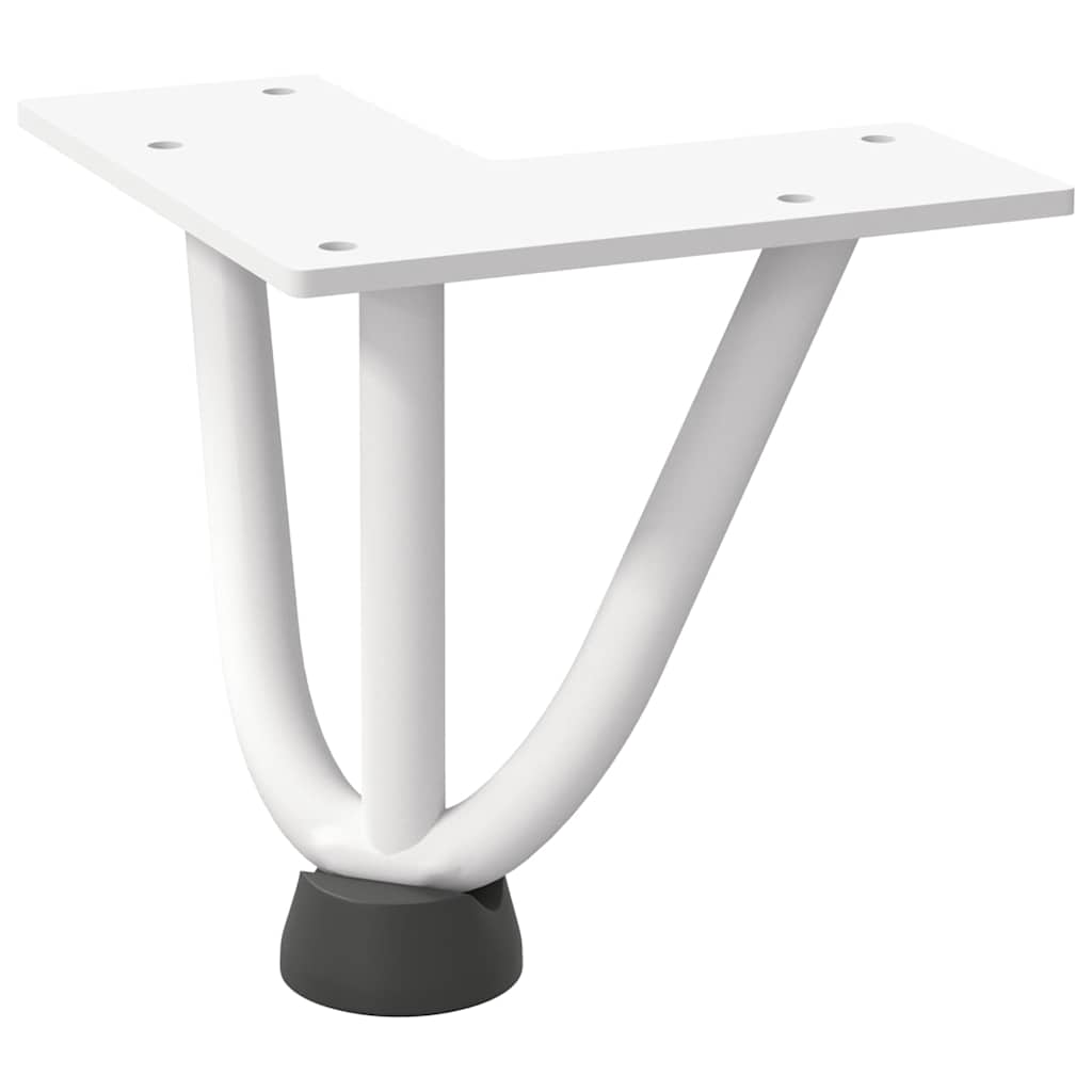 Hairpin Legs for Coffee Table 4 pcs White 10 cm Solid Steel