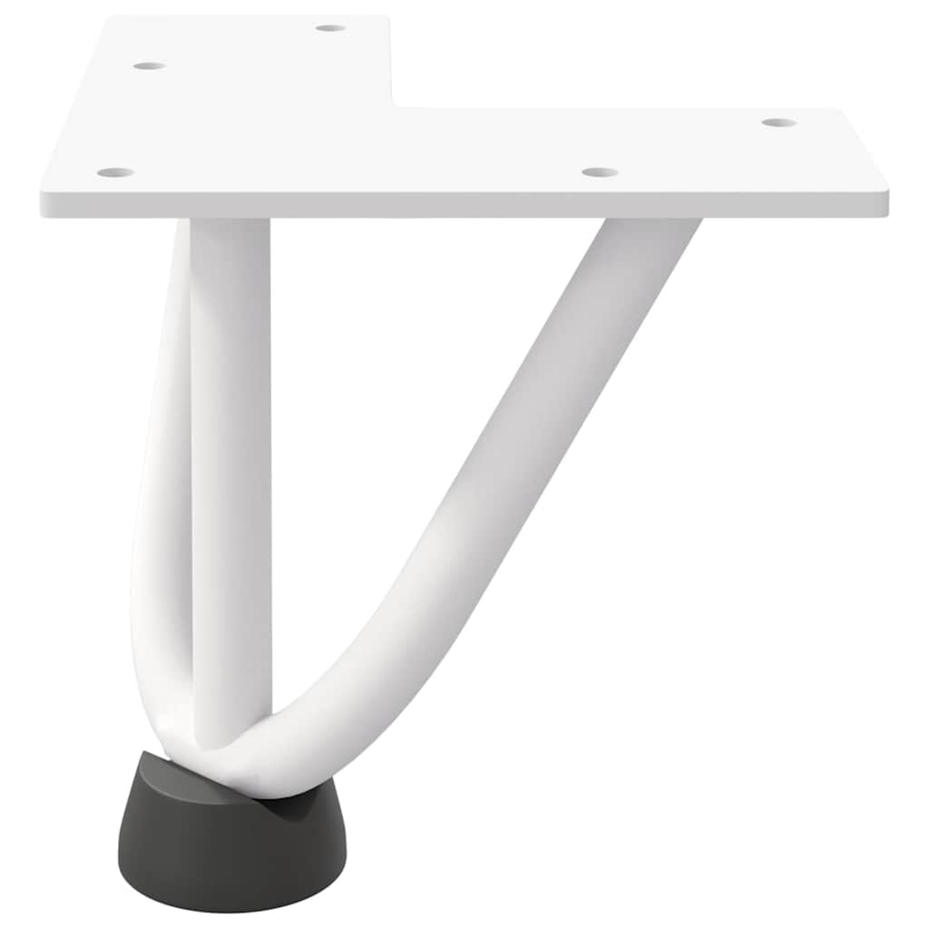 Hairpin Legs for Coffee Table 4 pcs White 10 cm Solid Steel