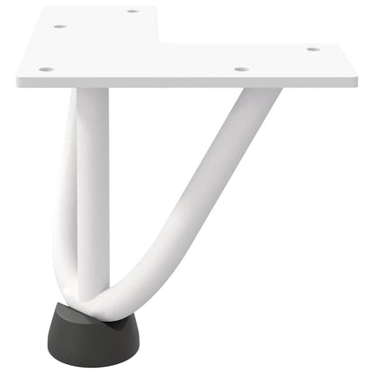 Hairpin Legs for Coffee Table 4 pcs White 10 cm Solid Steel