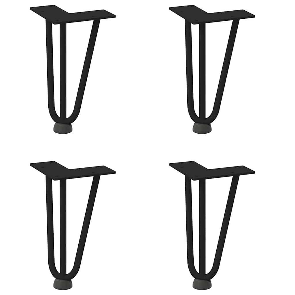 Hairpin Legs for Coffee Table 4 pcs Black 20 cm Solid Steel