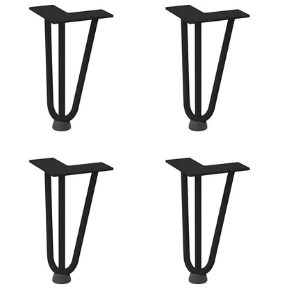 Hairpin Legs for Coffee Table 4 pcs Black 20 cm Solid Steel