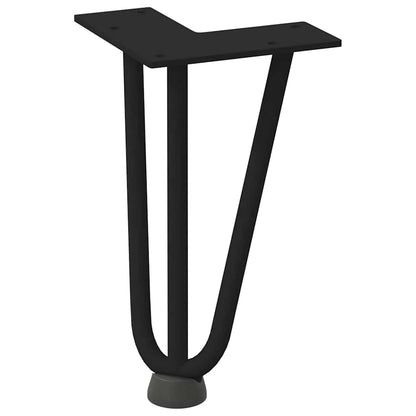 Hairpin Legs for Coffee Table 4 pcs Black 20 cm Solid Steel