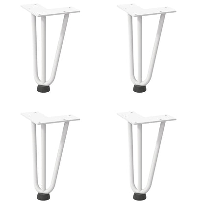 Hairpin Legs for Coffee Table 4 pcs White 20 cm Solid Steel