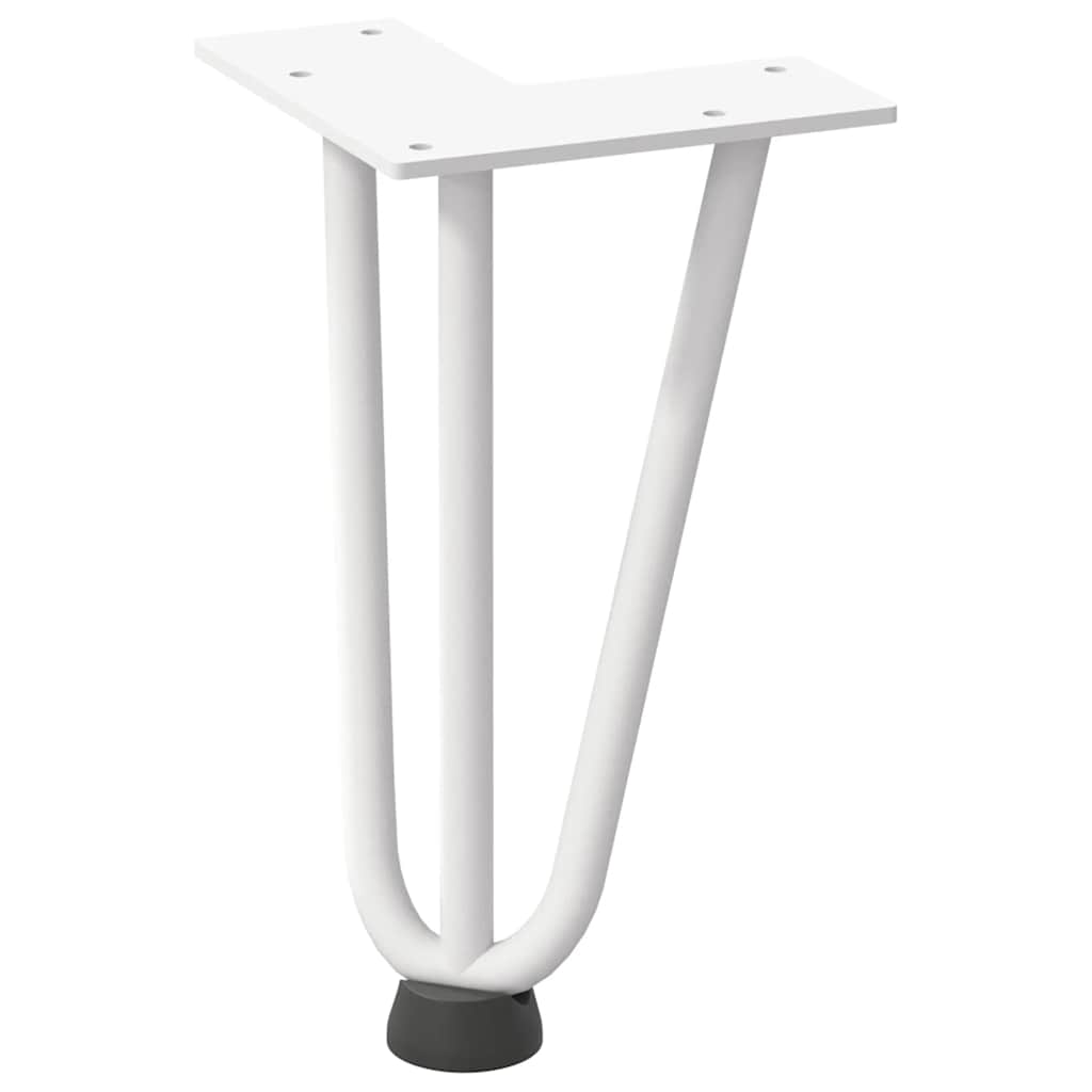 Hairpin Legs for Coffee Table 4 pcs White 20 cm Solid Steel