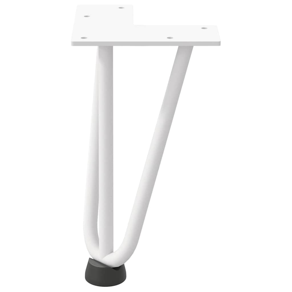 Hairpin Legs for Coffee Table 4 pcs White 20 cm Solid Steel