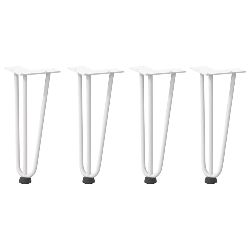 Hairpin Legs for Coffee Table 4 pcs White 30 cm Solid Steel