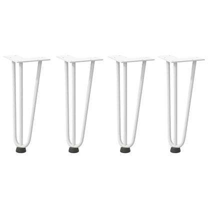 Hairpin Legs for Coffee Table 4 pcs White 30 cm Solid Steel