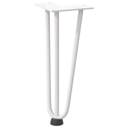Hairpin Legs for Coffee Table 4 pcs White 30 cm Solid Steel