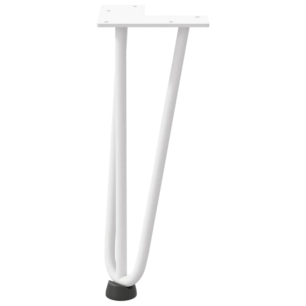 Hairpin Legs for Coffee Table 4 pcs White 30 cm Solid Steel