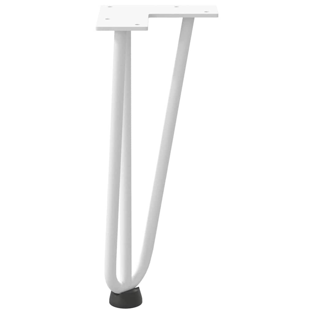 Hairpin Legs for Coffee Table 4 pcs White 30 cm Solid Steel