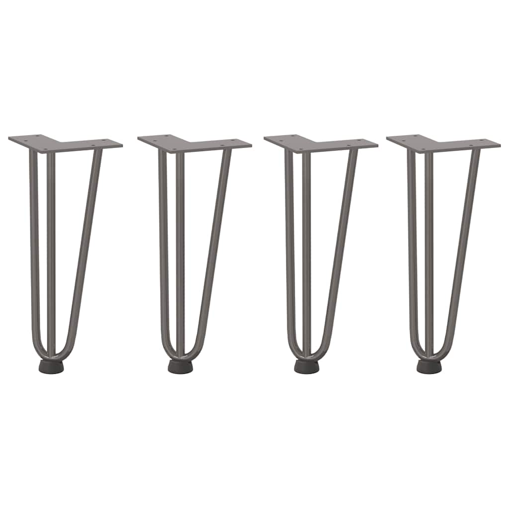 Hairpin Legs for Coffee Table 4 pcs Natural Steel 30 cm Solid Steel