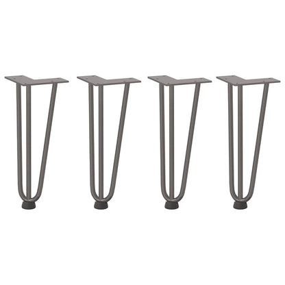 Hairpin Legs for Coffee Table 4 pcs Natural Steel 30 cm Solid Steel