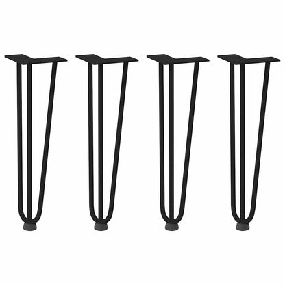 Hairpin Legs for Coffee Table 4 pcs Black 42 cm Solid Steel