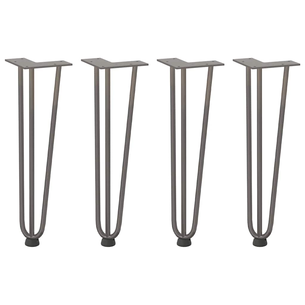 Hairpin Legs for Coffee Table 4 pcs Natural Steel 42 cm Solid Steel